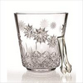 Waterford Crystal Lismore Snowflake Ice Bucket w/ Tongs